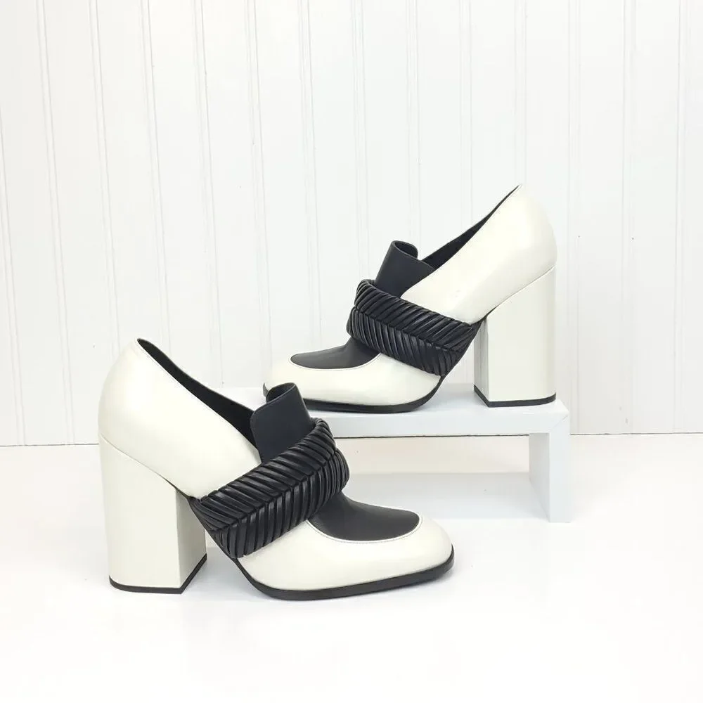 Proenza Schouler Ivory White Leather Pumps SH-0046f3